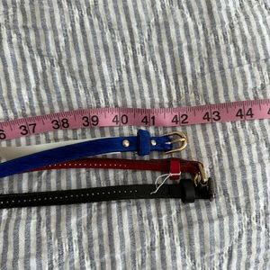 3 skinny belts Jcrew & Ann Taylor